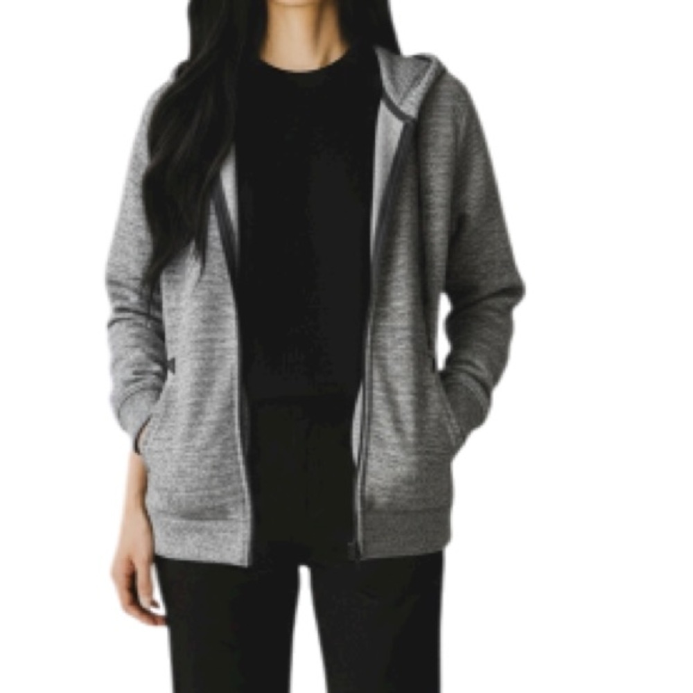 Canada Weathergear NWT Zip-Up Hoodie Heathered Grey Pockets Size Large